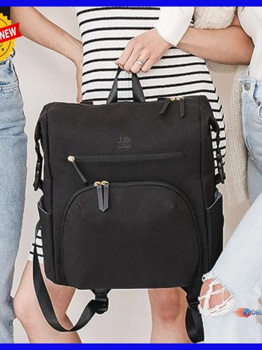 Large Capacity Diaper Bag Backpack with Changing Pad, 11 Pockets, Machine